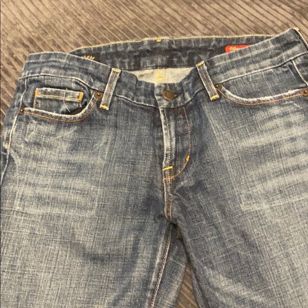Dark blue jeans